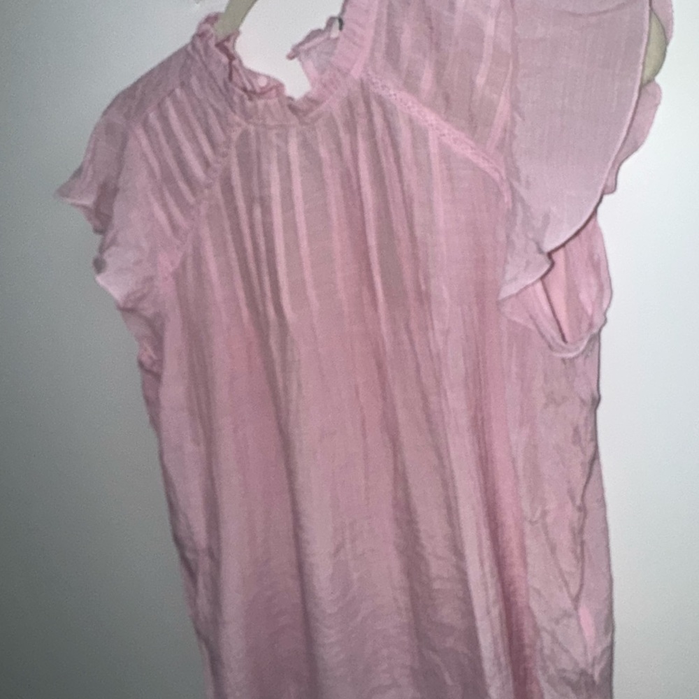 Pink Ruffled Women's Top - Picture 4 of 4